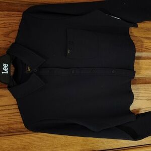 Lee Black Tailored Button-Up Jacket NWT Large